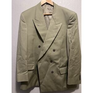 YSL Men’s Double Breasted Blazer 44W Designer Wool Sport Coat Yves Saint Laurent